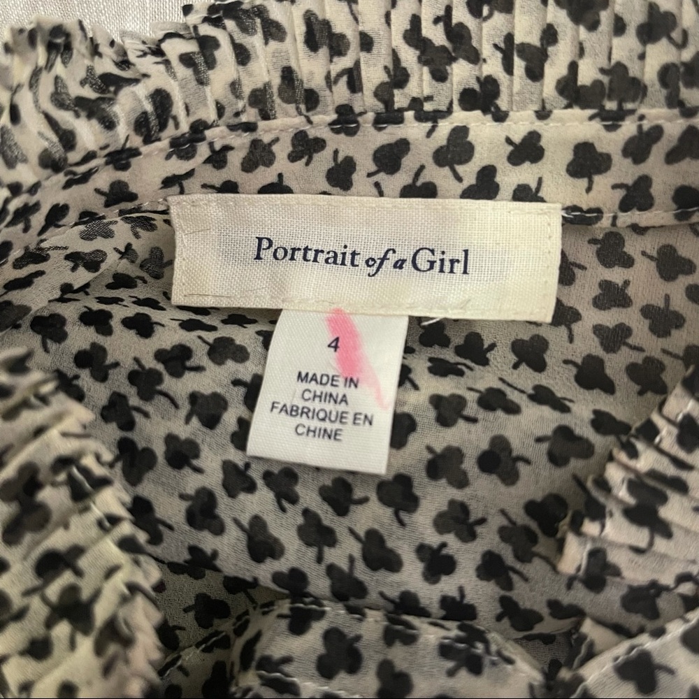 Portrait of a girl 4 cream black high neck sheer blouse - Picture 8 of 9